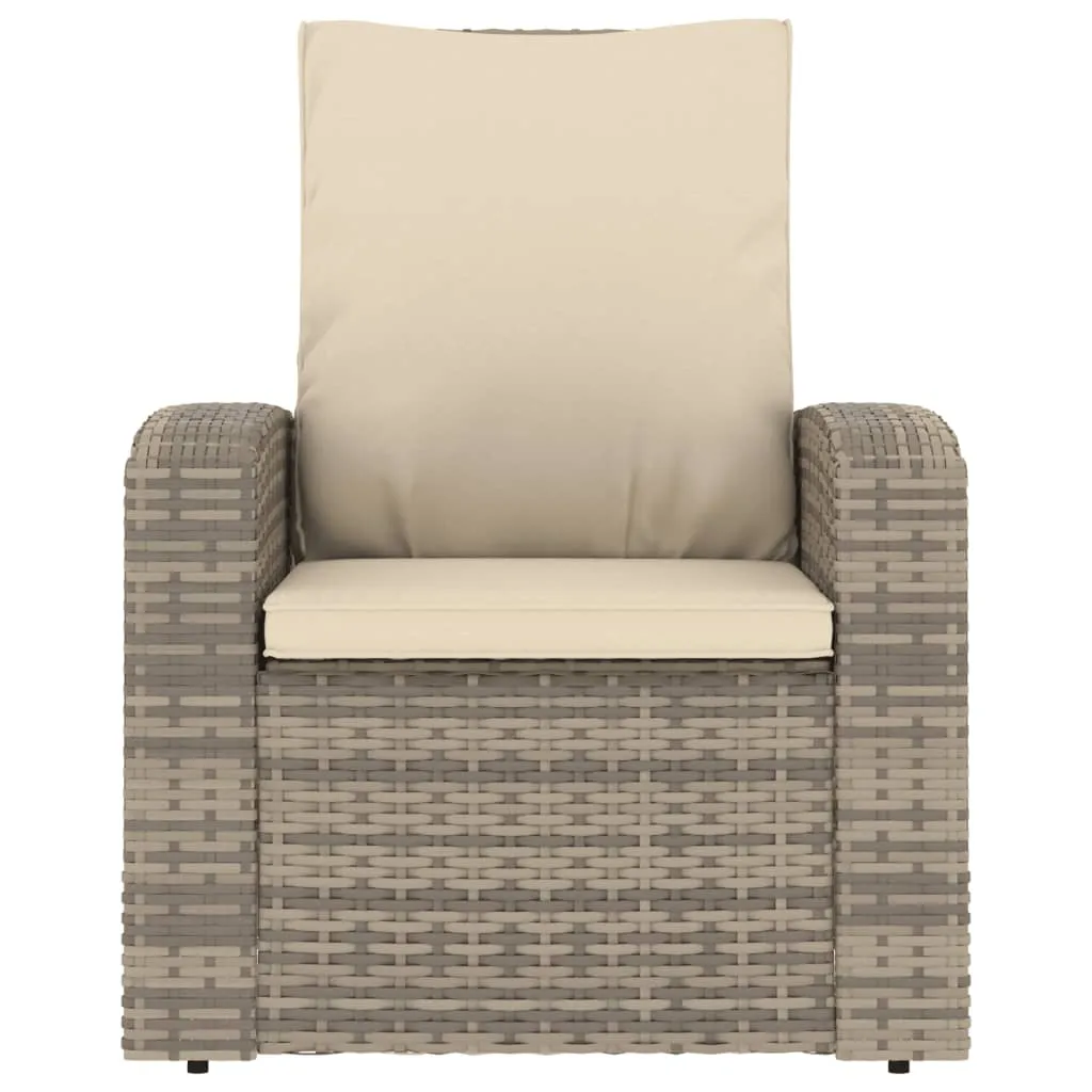 Patio Chair Outdoor Furniture Lounger Chair with Cushions Poly Rattan