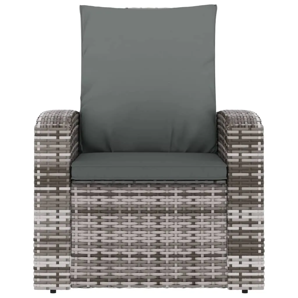 Patio Chair Outdoor Furniture Lounger Chair with Cushions Poly Rattan