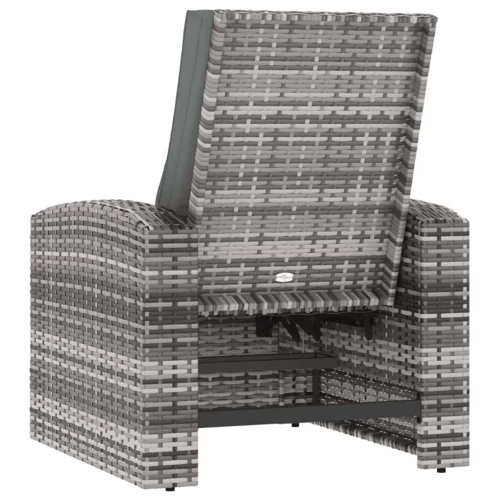 Patio Chair Outdoor Furniture Lounger Chair with Cushions Poly Rattan
