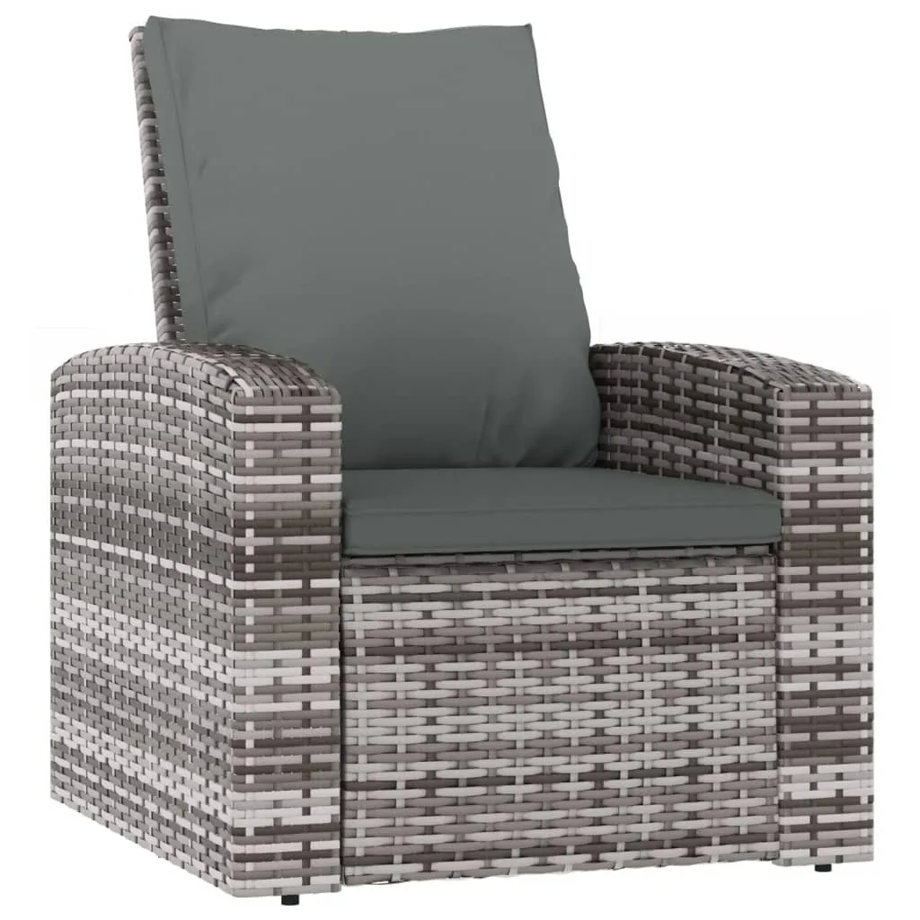 Patio Chair Outdoor Furniture Lounger Chair with Cushions Poly Rattan