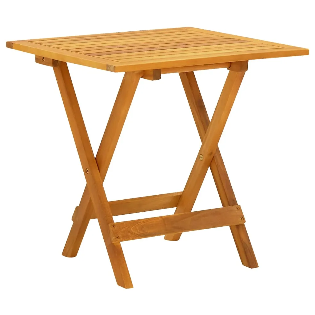 Patio Deck Chairs with Table Solid Wood Acacia and Textilene