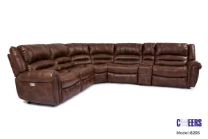 Pecan-  7 Pc Power Reclining Sectional
