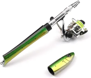 Pen Fishing Pole 55 Inch Mini Pocket Fishing Rod Travel Fishing Rod Set for Ice Fly Fishing Sea Saltwater Freshwater
