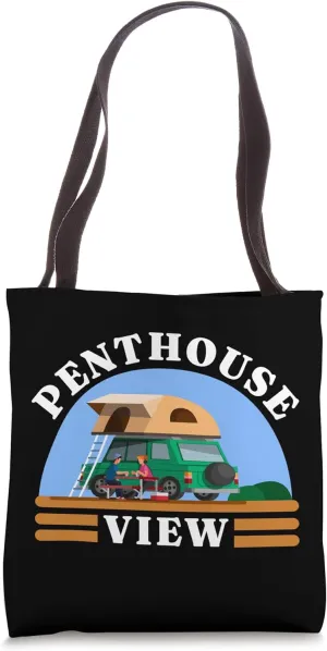 Penthouse View Rooftop Tent Camping Off-Road Vehicle Camper Tote Bag