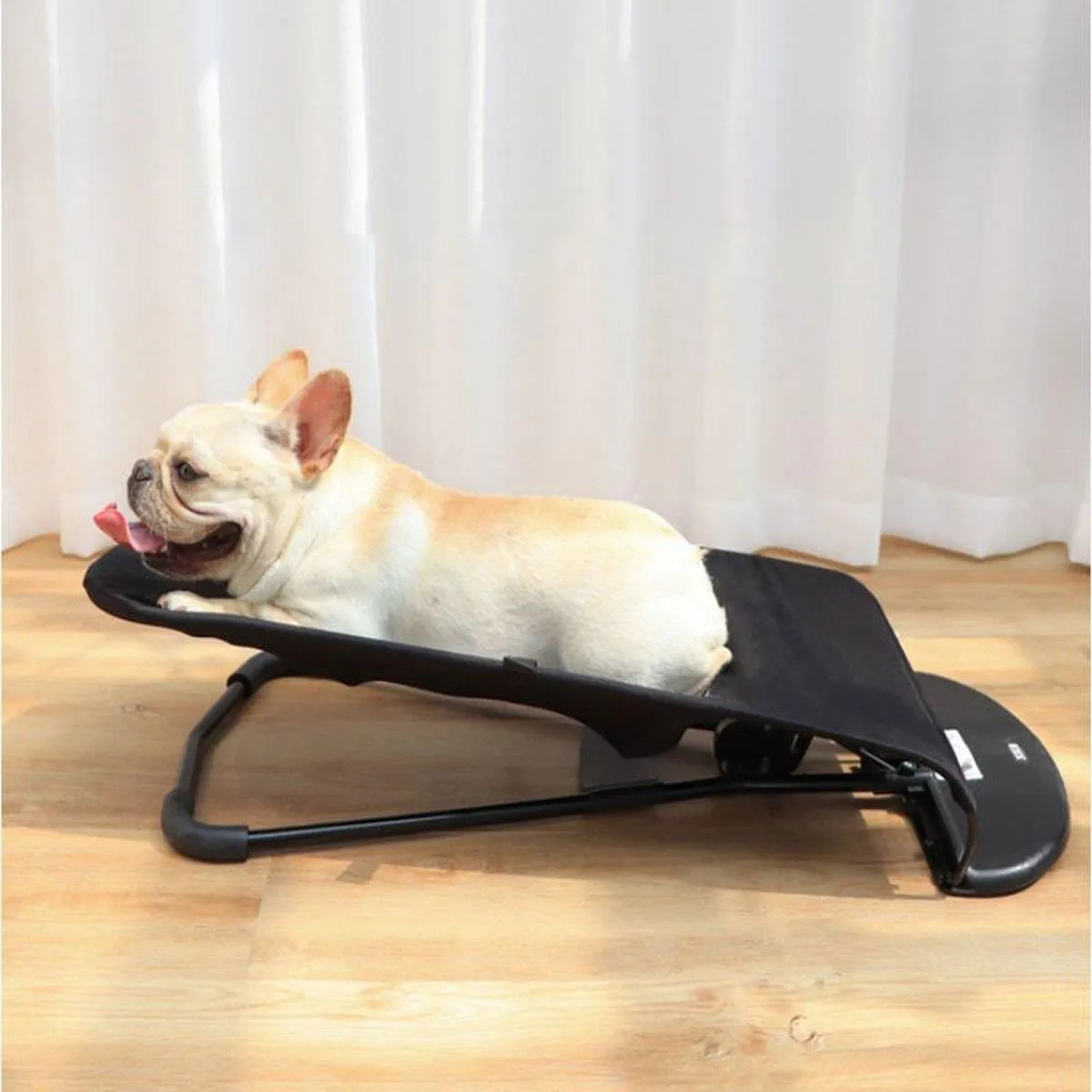Pet Rocking Chair for Dogs Cats Foldable Pet Bed Portable Sleeping Lounger Chair