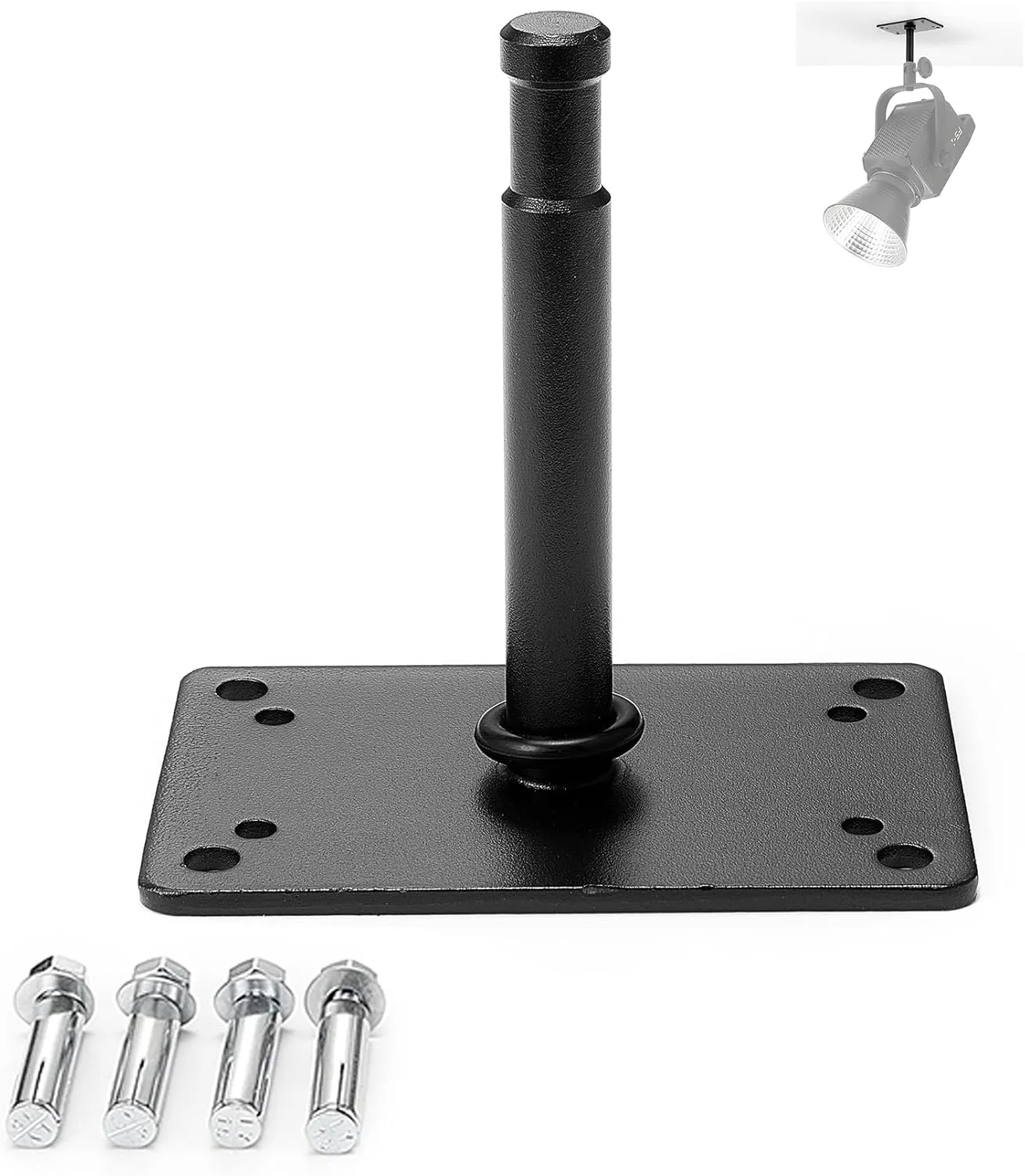 PHOCUS Photography 4.5" Baby Pin Wall Plate Ceiling Mount, Heavy Duty Wall Plate with 5/8" Baby Pin for Studio Lights, Softboxes, and Lighting Equipment (4.5" Baby Pin)