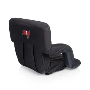PICNIC TIME Black Tampa Bay Buccaneers Ventura Seat Portable Recliner Chair