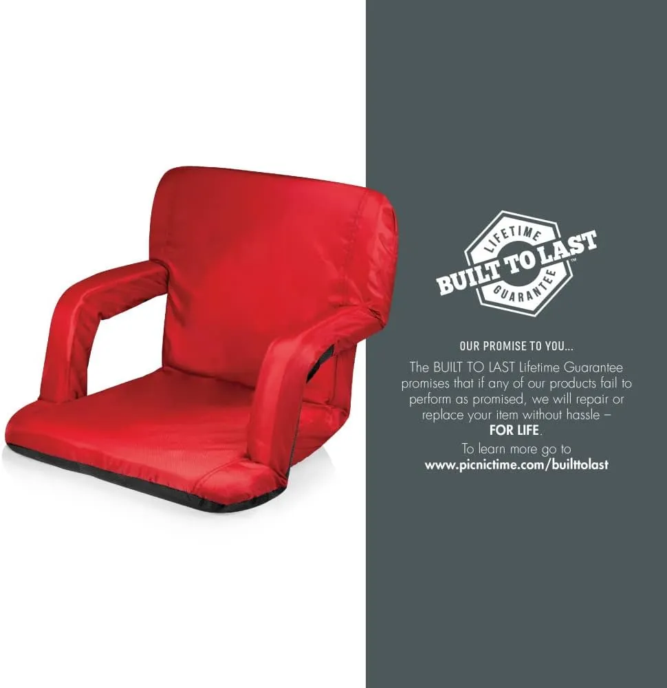 PICNIC TIME NHL Ventura Reclining Stadium Seat with Back Support - Bleacher Seat - Beach Floor Chair