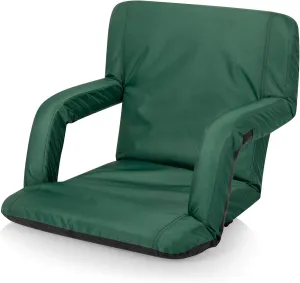 PICNIC TIME ONIVA - a Brand Ventura Reclining Stadium Seat with Back Support - Bleacher Seat - Beach Floor Chair, (Hunter Green)