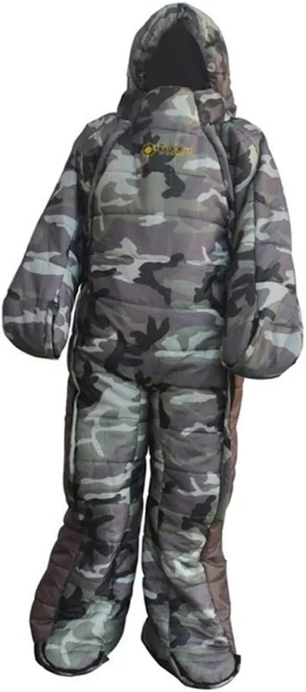 pistro Adult Wearable Sleeping Bag with Arms and Legs for Camping, Travel, and Hospital - Multicolor, XL Size