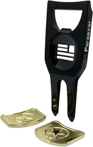 Players Golf Divot Repair Tool - 6 in 1 Multi Purpose Tool - Military Collection Divot Tools with Ball Markers 3D