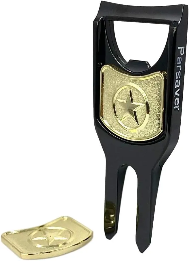 Players Golf Divot Repair Tool - 6 in 1 Multi Purpose Tool - Military Collection Divot Tools with Ball Markers 3D