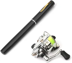 Pocket Collapsible Fishing Rod Reel Combo Mini Pen Fishing Pole Kit Telescopic Fishing Rod Spinning Reel Combo Kit