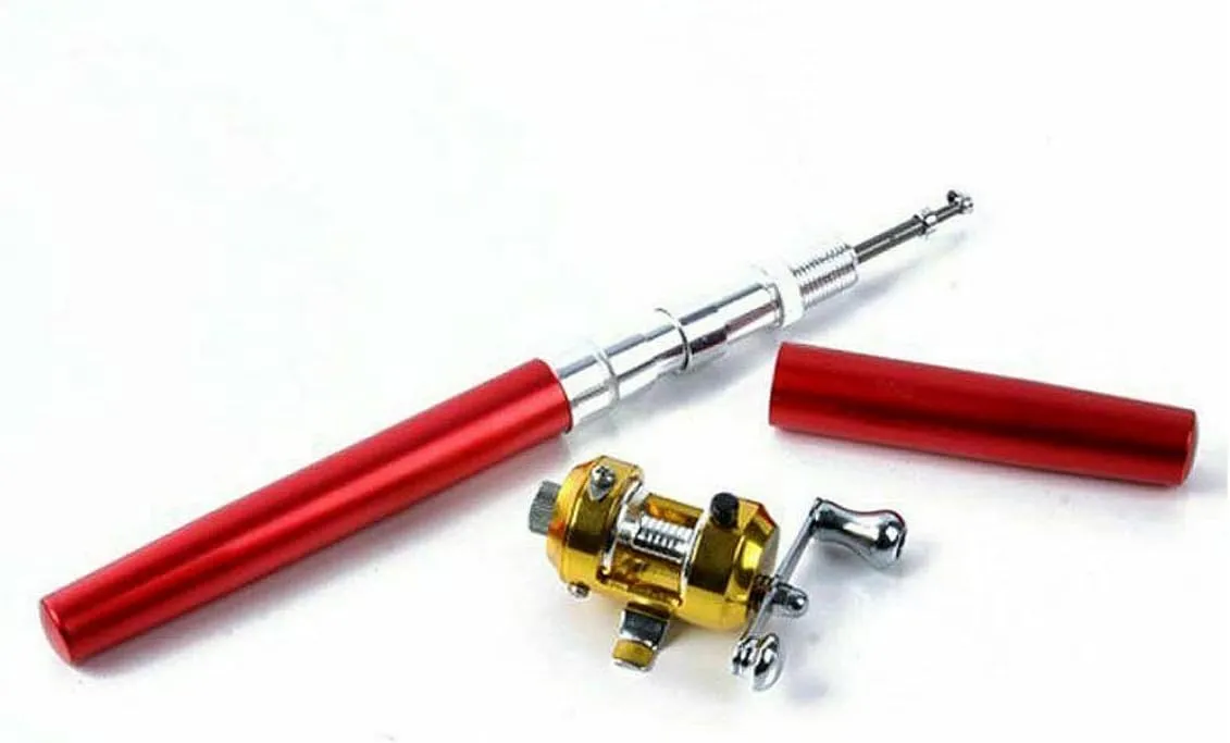 Pocket Fishing Rod Pen Fishing Pole Mini Pocket Fishing Rod Telescopic Pocket Fishing Accessory Golden