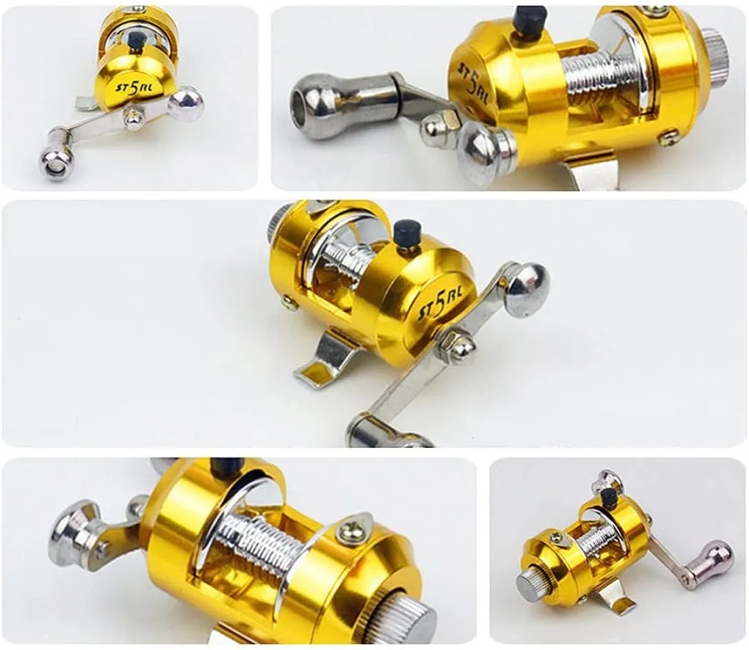 Pocket Fishing Rod Pen Fishing Pole Mini Pocket Fishing Rod Telescopic Pocket Fishing Accessory Golden