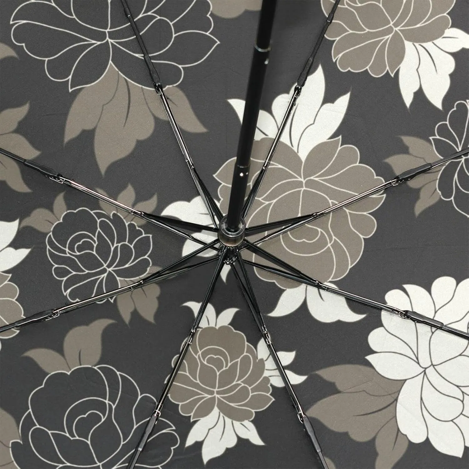 Poeticcity Rain Travel Umbrella, Hand Open Close Windproof Waterproof Folding Umbrella, Compact Canopy Strong Ray Parasol Umbrella