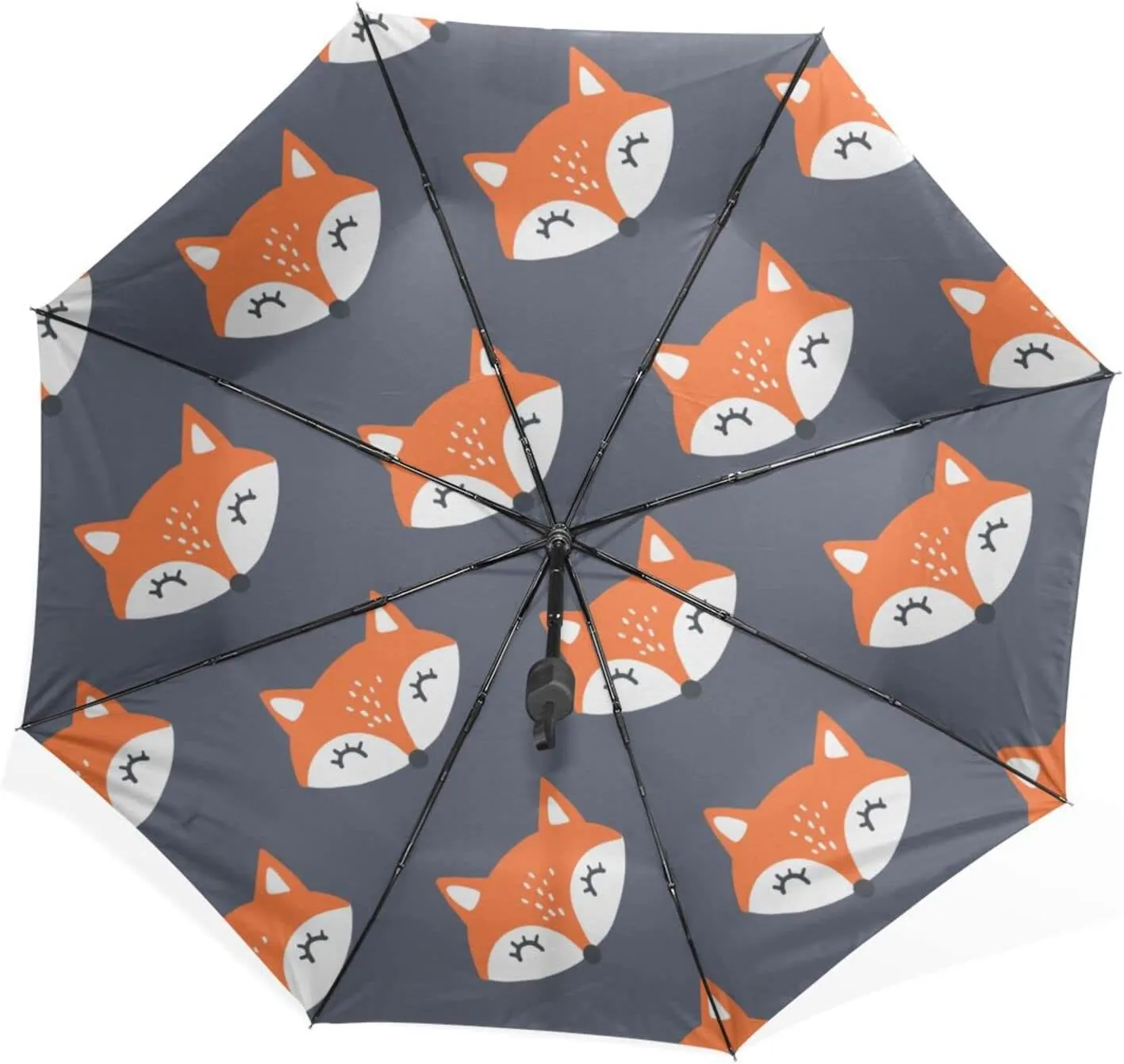 Poeticcity Rain Travel Umbrella, Hand Open Close Windproof Waterproof Folding Umbrella, Compact Canopy Strong Ray Parasol Umbrella