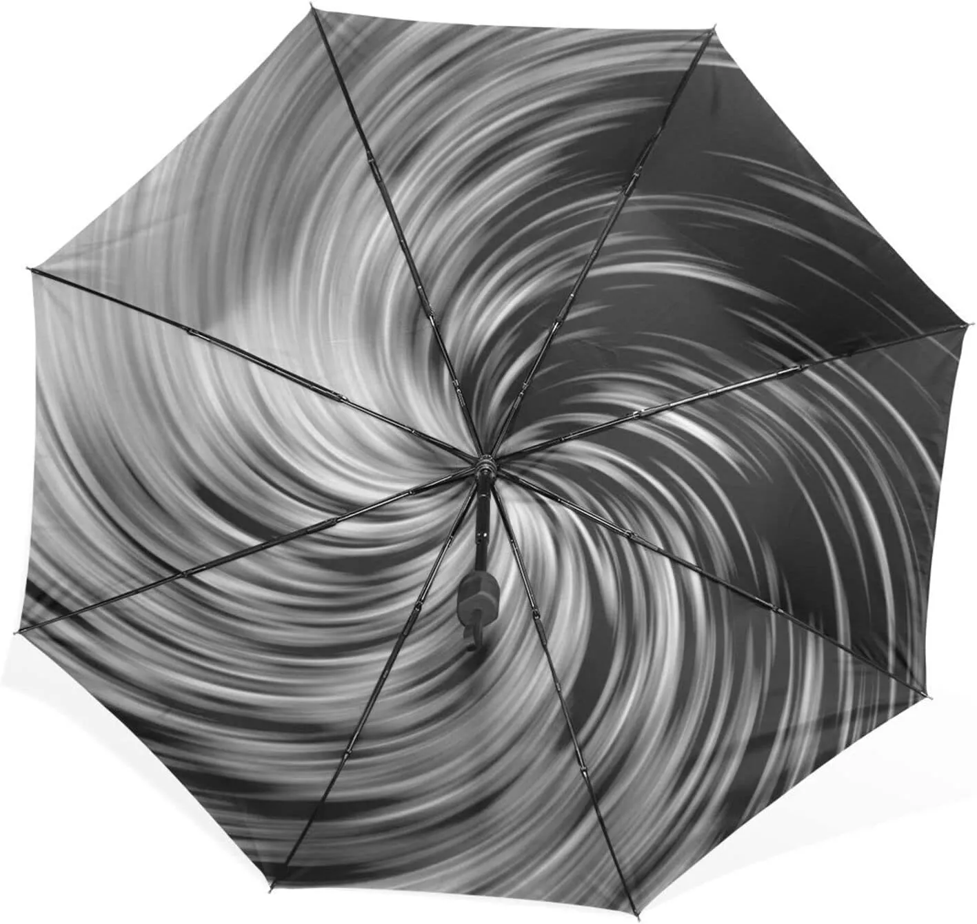 Poeticcity Rain Travel Umbrella, Hand Open Close Windproof Waterproof Folding Umbrella, Compact Canopy Strong Ray Parasol Umbrella