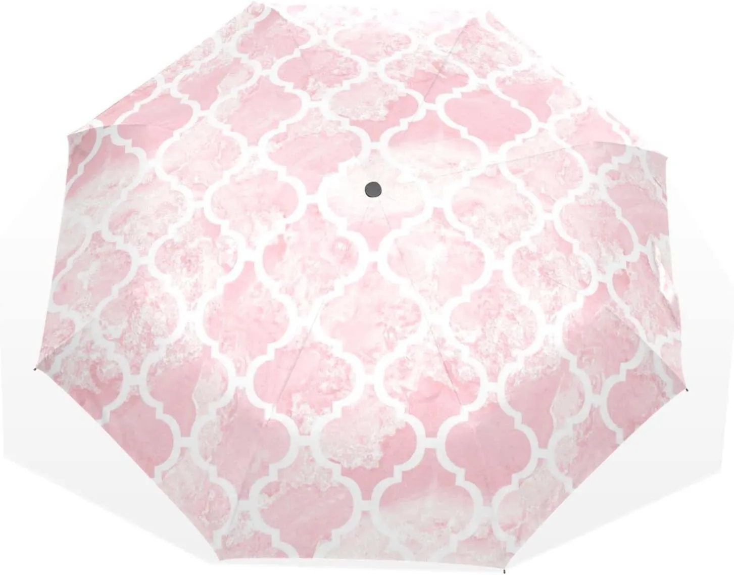 Poeticcity Travel Umbrella, Hand Open Close Windproof Waterproof Folding Umbrella, Black Tape Compact Canopy Strong Anti UV Ray Parasol