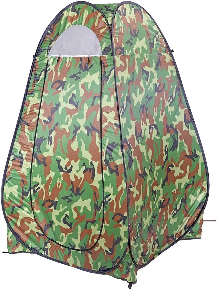 Pop-Up Camping Shower Tent, Dressing Fitting Room Privacy Shelter Tents for Outdoor Camping Toilet and Indoor Photo Shoot with Carrying Bag Waterproof Portable