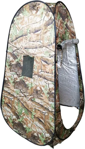 Pop Up Camping Shower Tent Dressing Room Shelter Privacy Mobile Toilet Cabana for Fishing, Beach, Instant Setup Tent, Camouflage, 120×120×190cm