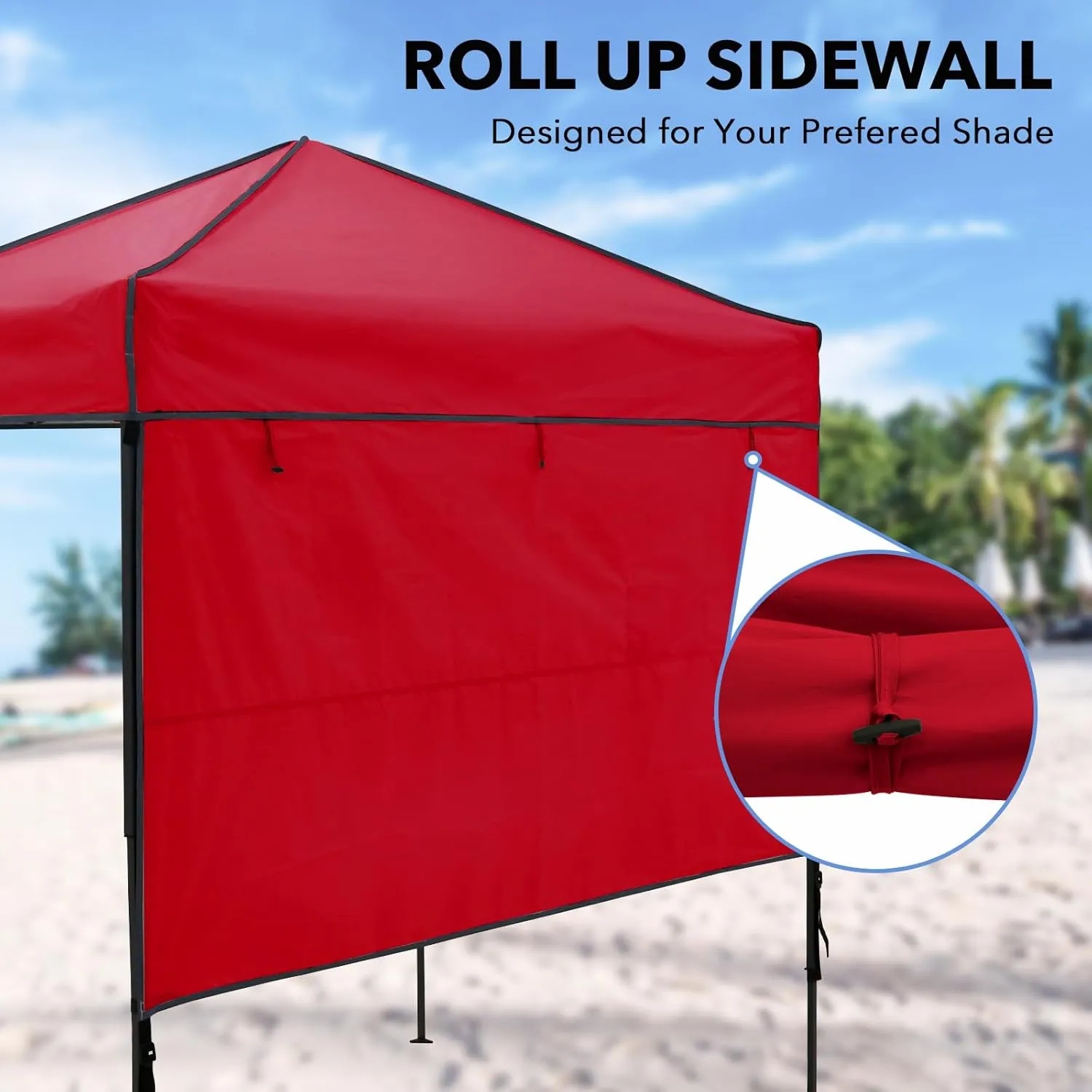 Pop up Portable Canopy Tent 6'x4', Instant Folding Sun Shelter with Carry Bag, Red