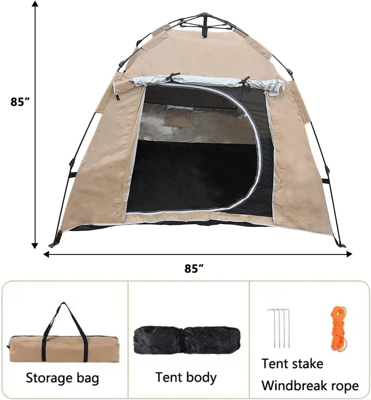 Pop up Tent Automatic 2/3 Person Camping Tent, Quick-Opening, Rainproof, Sunshine-Proof, Portable for Fishing, Hiking, Mountaineering, Hunting