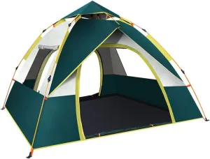 Pop Up Tent Family Camping Tent 3-4 Person Tent Portable Easy Set Up Instant Tent Automatic Tent Waterproof Windproof for Camping Hiking(Color:1)