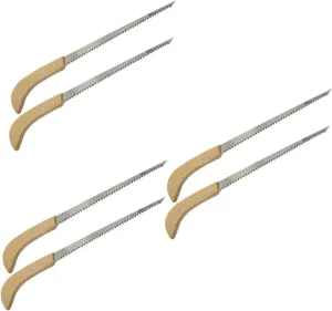 POPETPOP 3sets Lightweight Portable Saw Camping Craft Saw Metal Cutting Wood Cutting Tools Anti-slip Handle 2pcs*3