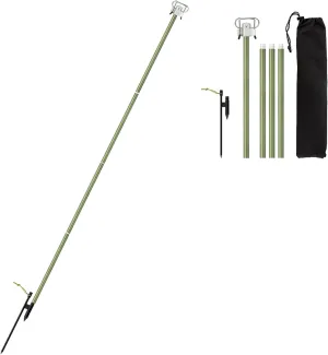 Portable Camping Folding Lamp Pole Weight Collapsible Aluminum Lern Stand er Holder Stick for Camping Hiking Fishing Garden BBQ