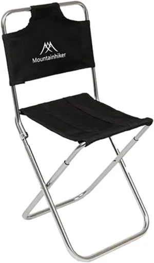 Portable Chair With Backrest, Foldable Design Outdoor Camping Beach Seat, Oxford Fabric Aluminum Alloy Dirt Tearing