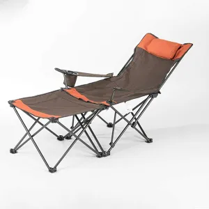 Portable Chair with Footrest Materials,Reclining and Sitting,Camping Chairs,Suitable for Beachespicnicsetc,Bearing 220 Pounds