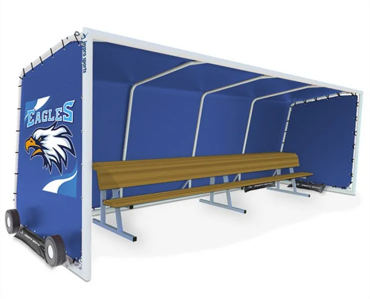 Portable Club Team Shelter – 10-Seat Aluminum Sports Canopy