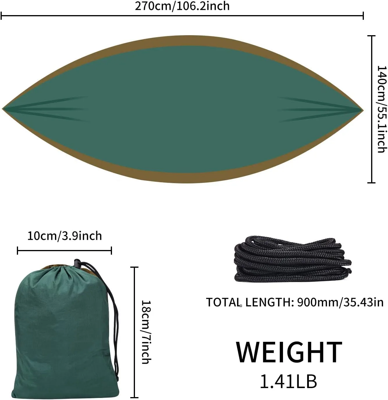 Portable Double Hammock