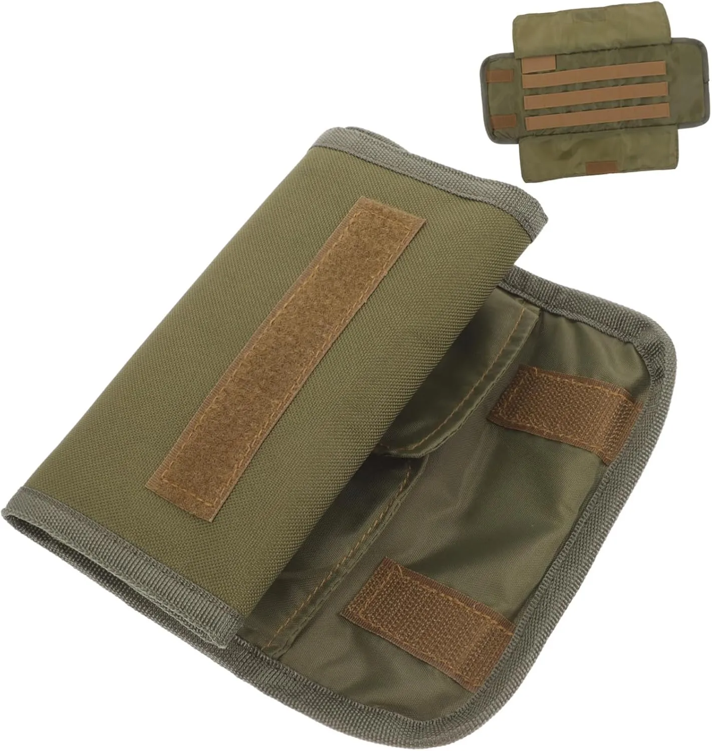 Portable Fishing Tool Bag Durable Cloth Tying Storage Pouch Roll Up Organizer for Outdoor Tackle and Accessories for Fishing Camping Hunting Activities