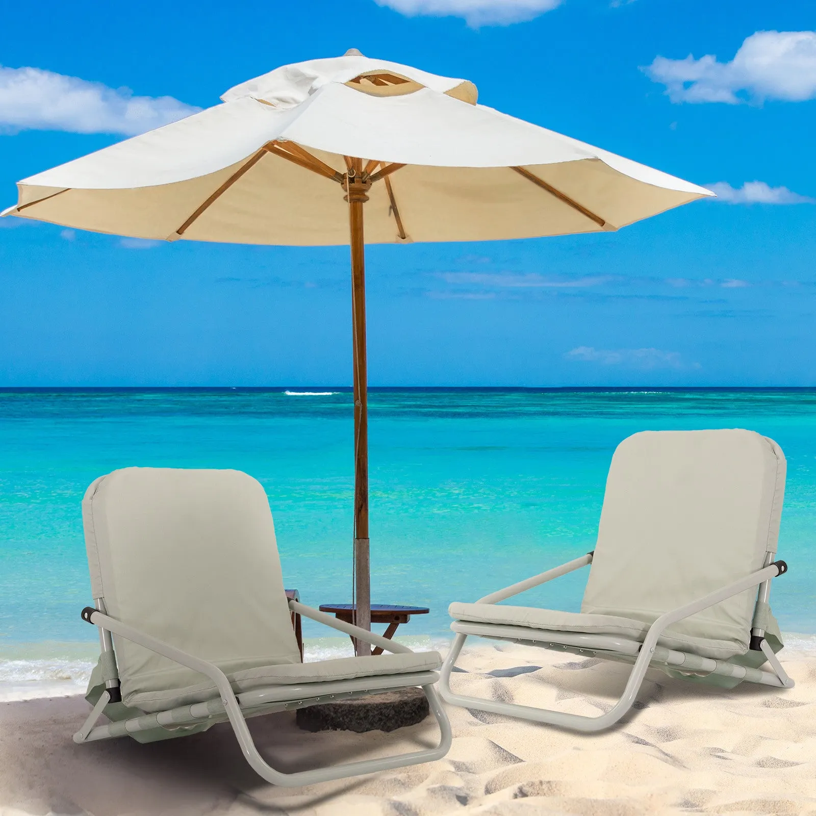 Portable Green Havana Outdoors Beach Chairs - 2 Pack
