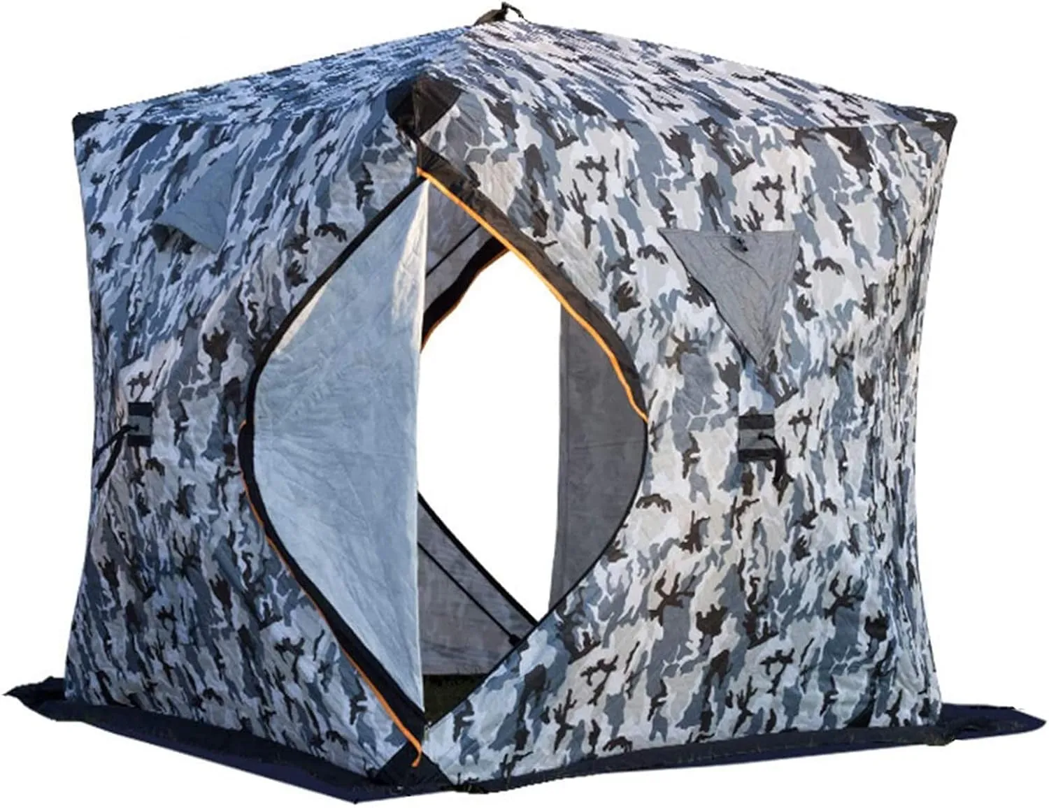 Portable Ice Fishing Shelter with Bag Water-Repellent and Wind-Resistant Quick Fishing Tent for 3-4 Person Portable Ice Fishing Tent