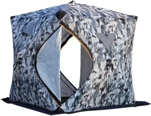 Portable Ice Fishing Shelter with Bag Water-Repellent and Wind-Resistant Quick Fishing Tent for 3-4 Person Portable Ice Fishing Tent