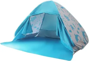 Portable Pop-Up Beach Tent, Instant Setup Sun Shelter with UPF 50  UV Protection, Waterproof Outdoor Privacy Tent for 3-4 People, Camping, Fishing & Picnic