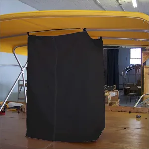 Portable Privacy Tent for Boats Changing Room Hanging Tent Privacy Curtain Pontoon Boat Tent Enclosure Black 72 x 30 x 20 inch