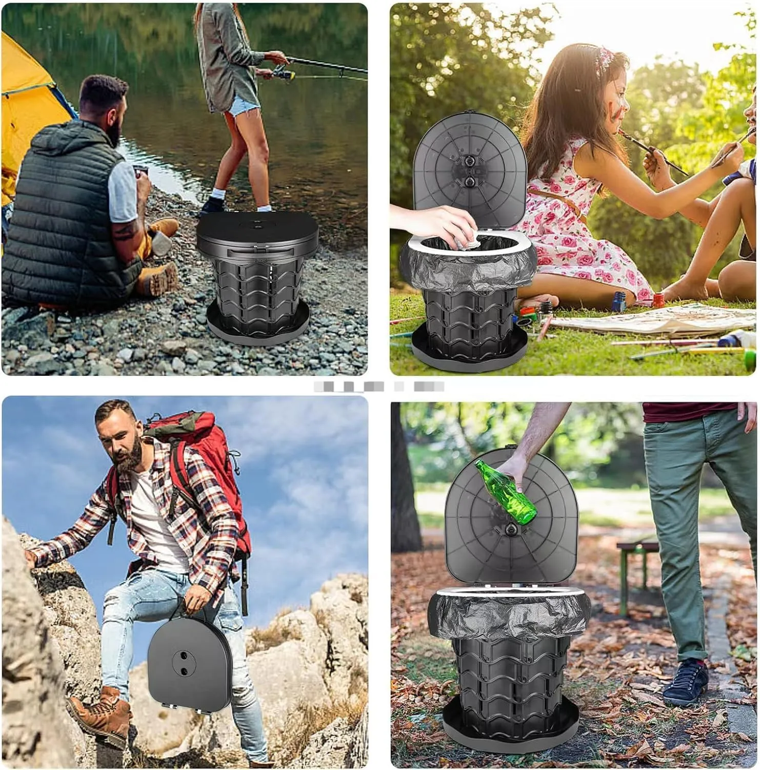 Portable Toilet for Camping and Privacy Pop-up Tent for Travel Changing Pop Up Potty Tents Outdoor Camping Toilet with 12 Bags