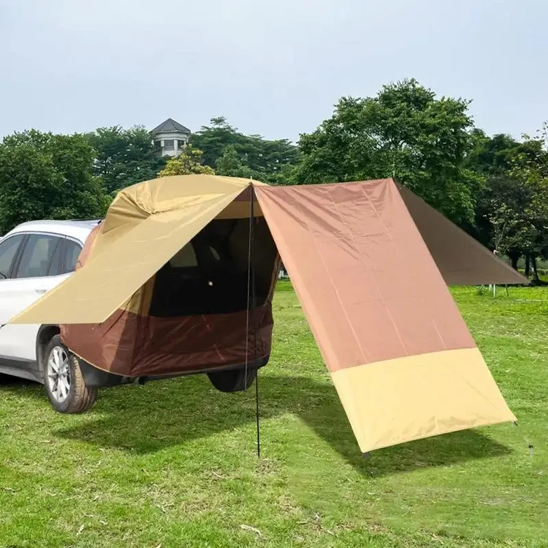 Portable Waterproof Car Awning Sun Shelter - Camping SUV Rear Tent with Quick Automatic Opening