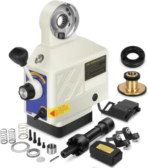 Power Feed Z Axis for Milling Machine, 450 in-lbs Torque, 0-200 RPM Mini Mill Power Feed, for Bridgeport and Some Knee Mills with 5/8" Diameter Shafts On The End Shaft Diameter
