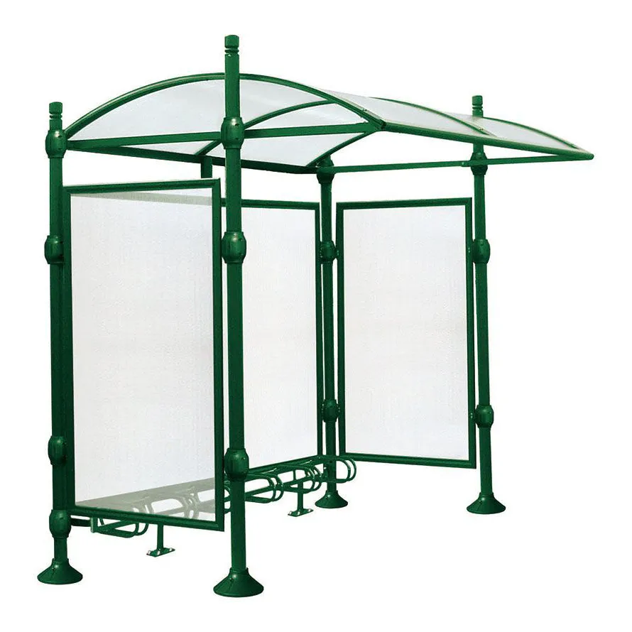 Procity Province Bike Shelter with Integrated Bike Rack  & Cladding