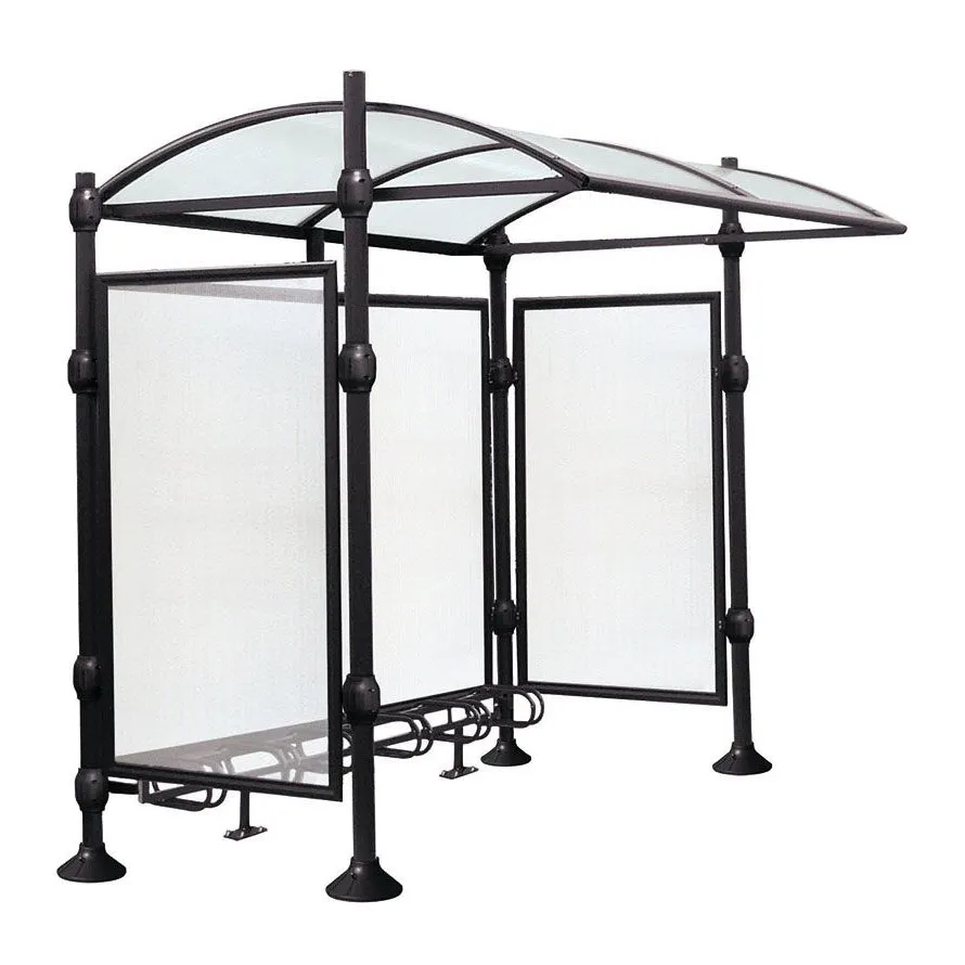 Procity Province Bike Shelter with Integrated Bike Rack  & Cladding