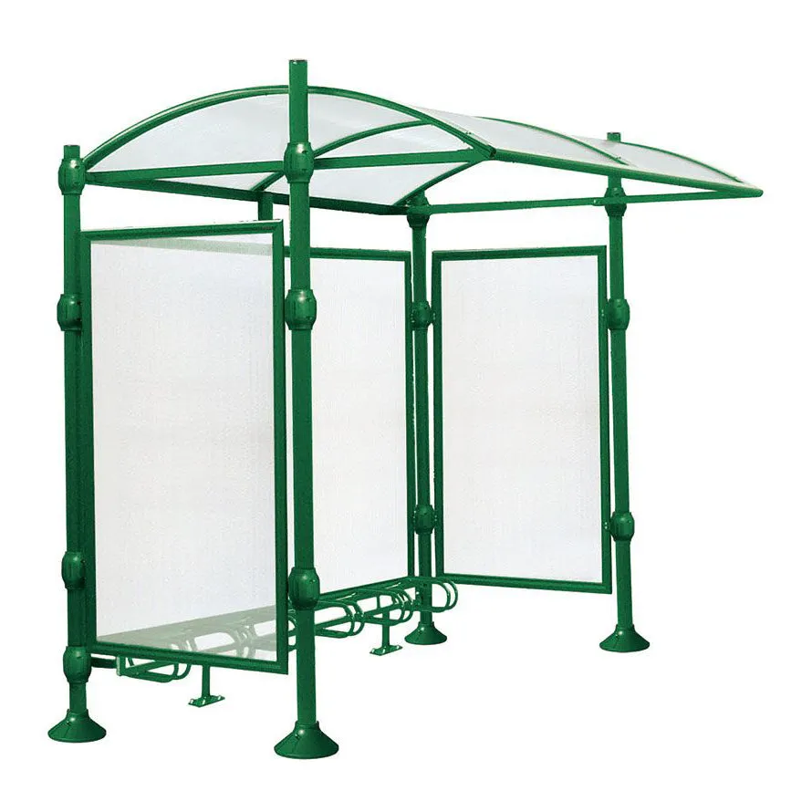Procity Province Bike Shelter with Integrated Bike Rack  & Cladding