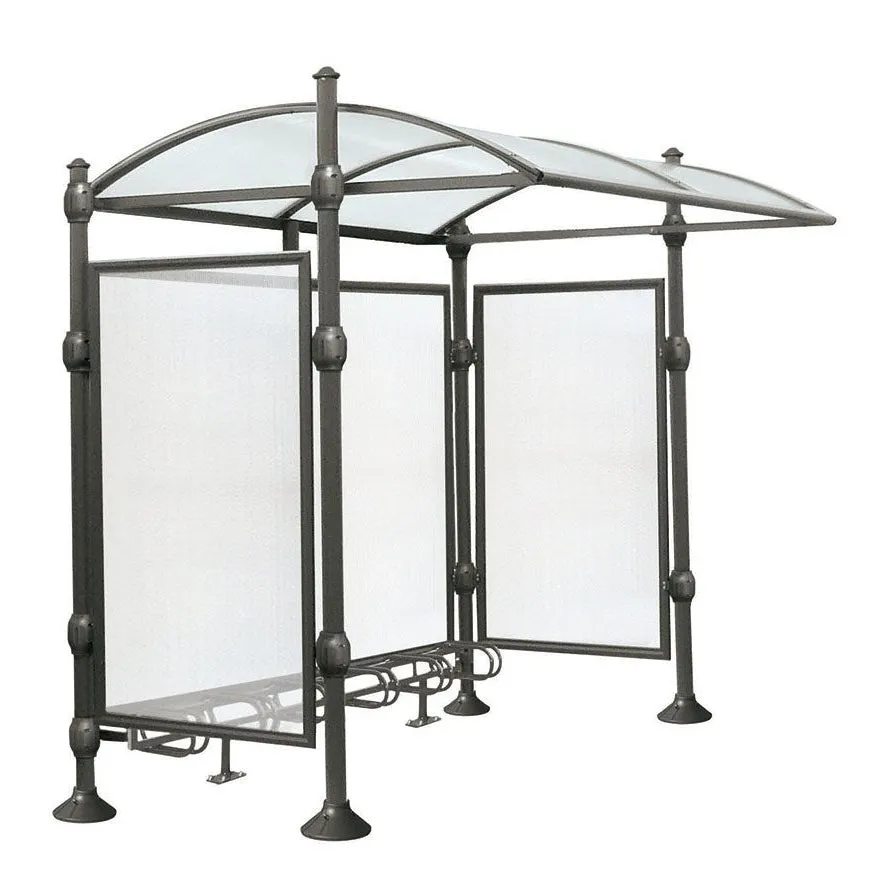 Procity Province Bike Shelter with Integrated Bike Rack  & Cladding