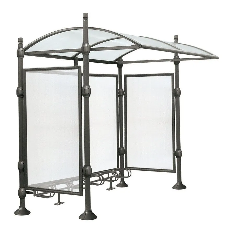Procity Province Bike Shelter with Integrated Bike Rack  & Cladding