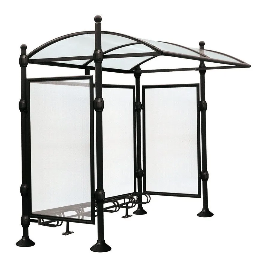 Procity Province Bike Shelter with Integrated Bike Rack  & Cladding