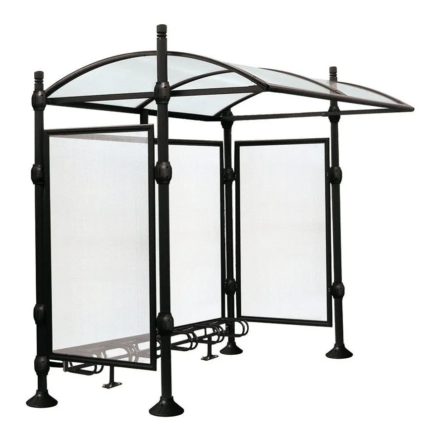 Procity Province Bike Shelter with Integrated Bike Rack  & Cladding
